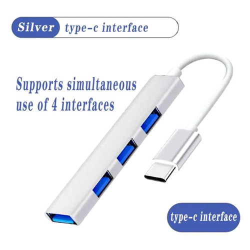 Hub 3.0 Type C 4 Port Hub OTG High Speed Splitter Multiport Docking Accessories - Afbeelding 9 van 14
