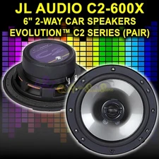 JL AUDIO C2-600X EVOLUTION SERIES 6" 2-WAY COAXIAL SPEAKERS (PAIR) 6 INCH NEW!