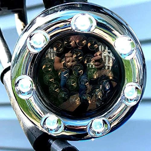 Eagle Lights 2" Harley LED señales de giro delanteras blanco funcionamiento DRL anillo de ajuste cromado Foto 3 de 4