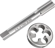 New 5/8"-24 UNEF Tap and Die Set, UNEF Machine Thread Right Hand Tap and UNEF ro