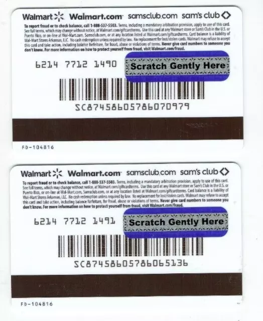 Walmart clearance gift card