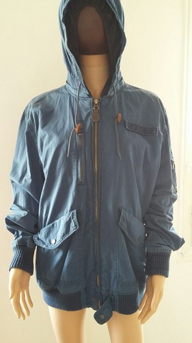 Jacket Hooded Pepe Jeans Heritage Blue pm400616 Pixton Size XL eBay
