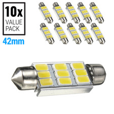 10x High Power 5630 Chip Led Mapdome Interior Light Bulbs White 42 Mm Festoon 10x High Power 5630 Chip Led Mapdome Interior Light Bulbs White 42 Mm Festoon