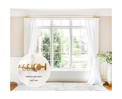 BLASTHOME Luxury Faceted Pillar Finials – Crystal Clear/Tuxedo Black, Fits Signature Collection Curtain Rods, Set Of 2 - View #5