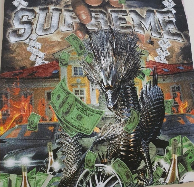 SS20 Supreme Dragon tee Size L large heather pink T-shirt New thumbnail 3