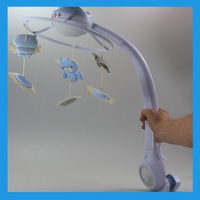 ✅  Baby Ambient Light Stars Projector Slow Mobile Lullaby Music Crib Mounted 0m+