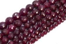 Red Ruby Grade AA Micro Faceted Round Gemstone Loose Beads 6/7/8/9/10MM