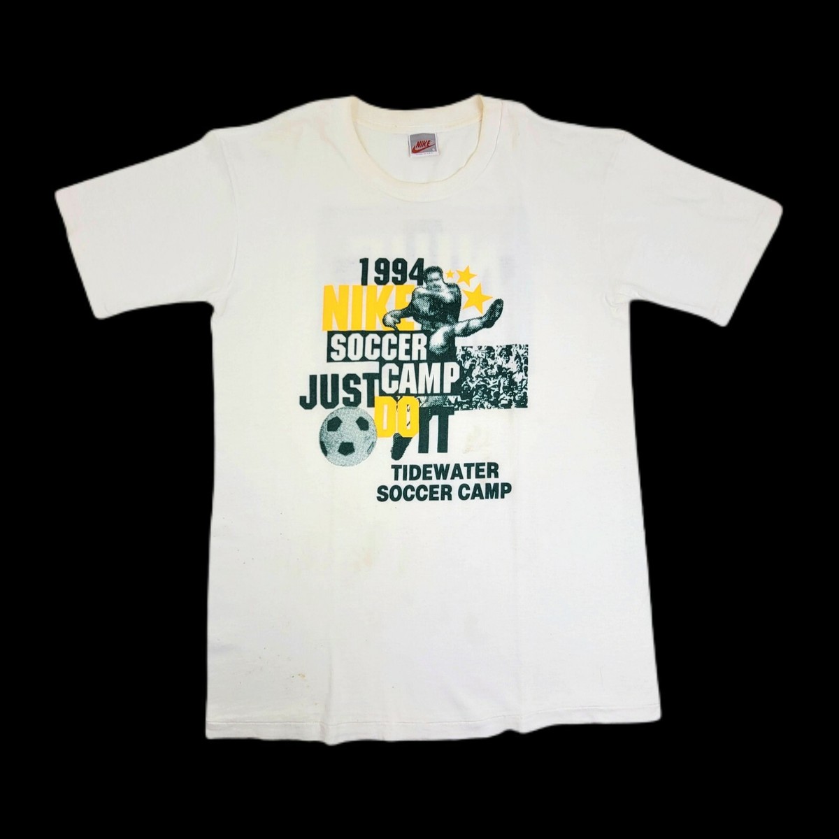 Vintage 90s Nike Premier Tidewater Soccer Camp Just Do It Gray Tag