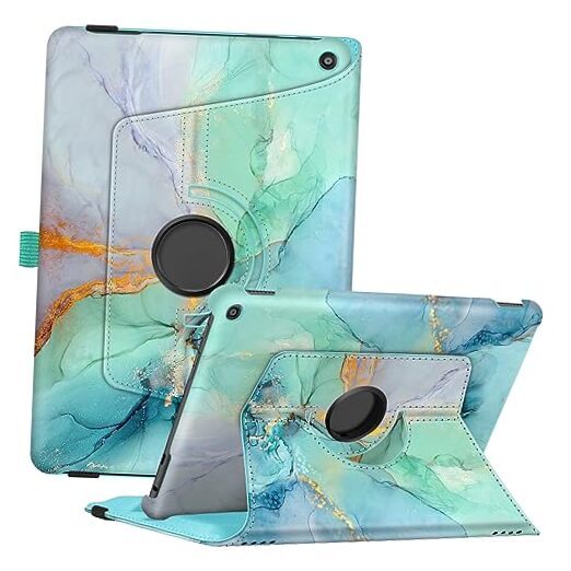 Case for All-New Amazon Fire HD 10 Tablet (13th Generation Emerald Marble