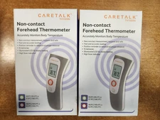 2 Pack: Caretalk Non-Contact Forehead Thermometer  E15G