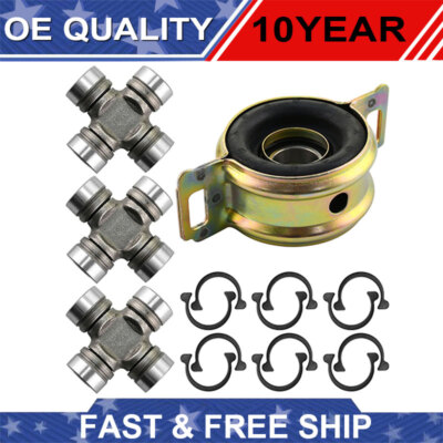 Center Bearing & Three x SPICER 5-1510X U-Joints for 95 -2015 Toyota Tacoma RWD