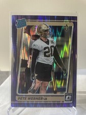 2021 Optic Football Pete Werner PURPLE Shock Rated ROOKIE #276 Panini Saints SP