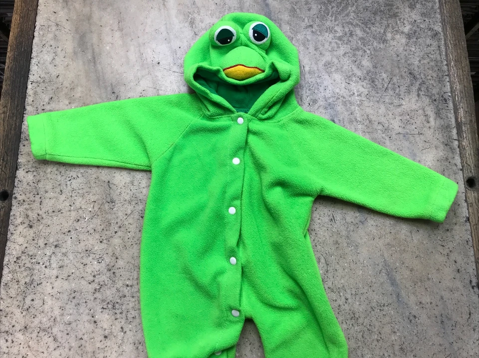 Traje de Rana de Peluche Disfraz de Halloween Cos Play Niño 0-6 Meses - ¡Lindo! Envío rápido Foto 3 de 4