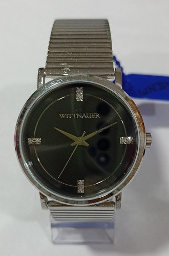 WN3101 WITTNAUER BLACK DIAL DIAMOND ACCENT MEN'S WATCH MW-64 - Picture 2 of 16