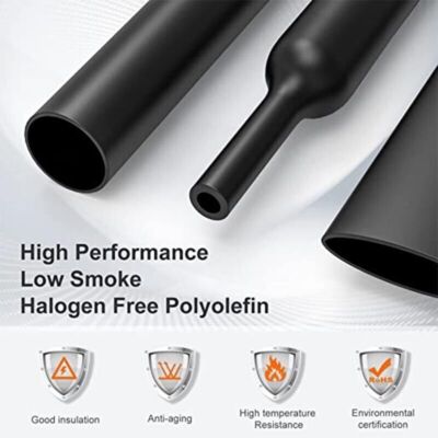 8 FEET Heat Shrink Tubing Marine Dual Wall Adhesive Lined Waterproof Tubes 3:1