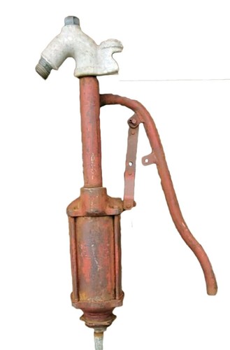Vintage Oil Hand Pump Dispenser Gas 