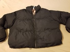 Womens Fabletics Down Crop Jacket 3x Black Puffer Coat