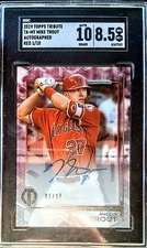 2019 Topps Tribute Mike Trout Auto /10 Red