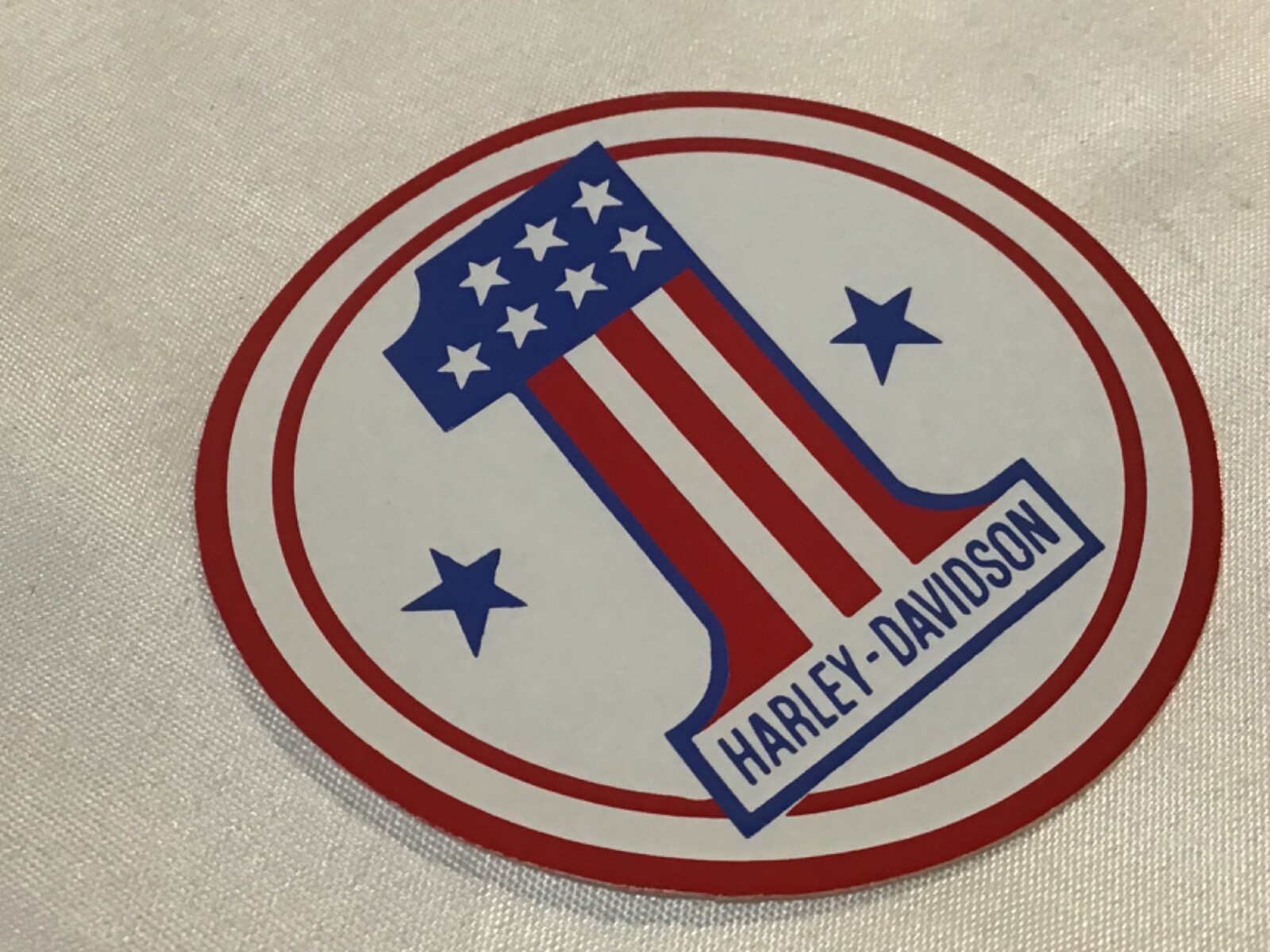 Vintage HARLEY DAVIDSON Motorcycles #1 Decal Sticker RW&B