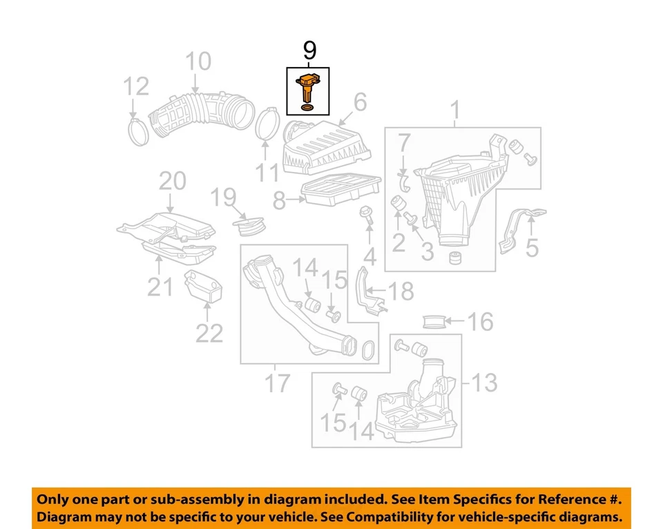 Medidor de flujo de aire de inyección de combustible usado se adapta a: Acura Tsx 2010 grado A Foto 3 de 4