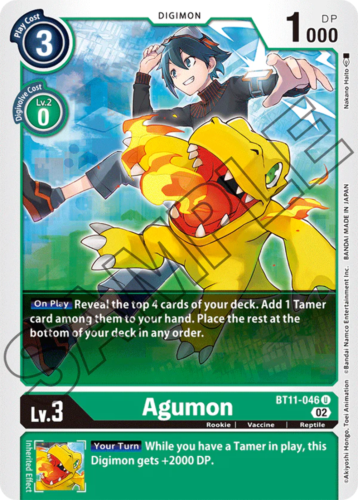 Digimon Card Dimensional Phase Agumon BT11-046 U - Picture 1 of 1
