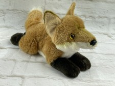 Aurora Plush Miyoni Red Fox Lying Down Realistic Soft Stuffed Animal 13'