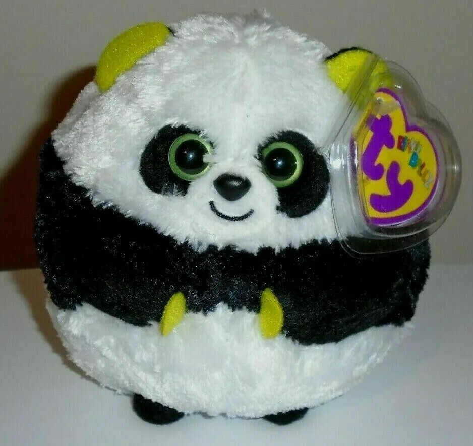 Ty Beanie Ballz BONSAI Panda Bear Ball 5" NEW MWMTs Plush Stuffed Animal  Toy | eBay