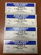GENUINE DUO-FAST 3105C STAPLES OBSOLETE 3/8 CROWN 5/32 LEG 22 GA 10M X 4 BOXES