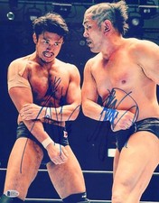 Minoru Suzuki & Katsuyori Shibata Signed 11x14 Photo BAS New Japan Pro Wrestling