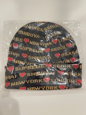 New Supreme Hearts Beanie Black FW24 | eBay