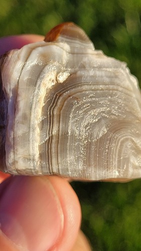 Beautiful 1.1 oz Lake Superior Agate LSA - Nice Grey & White with Great Lines! - Picture 3 of 12