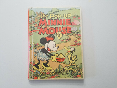 The Pop-up Minnie Mouse, Walt Disney - 1933 - Vintage Hardcover Book - Rare 