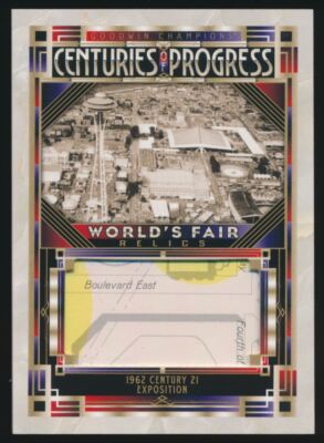 2021 Goodwin Champions Centuries of Progress Relic #WF-10 (B) 1962 Century 21