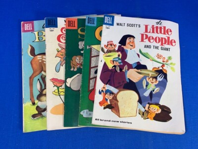 VINTAGE DELL COMIC BOOKS WALT DISNEY LOT GOOFY SCAMP BAMBI JIMINY CRICKET ETC