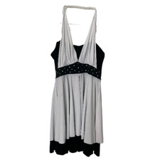 Designs for Dance Adult Small Style 84830 Black and White Halter Dance Costume