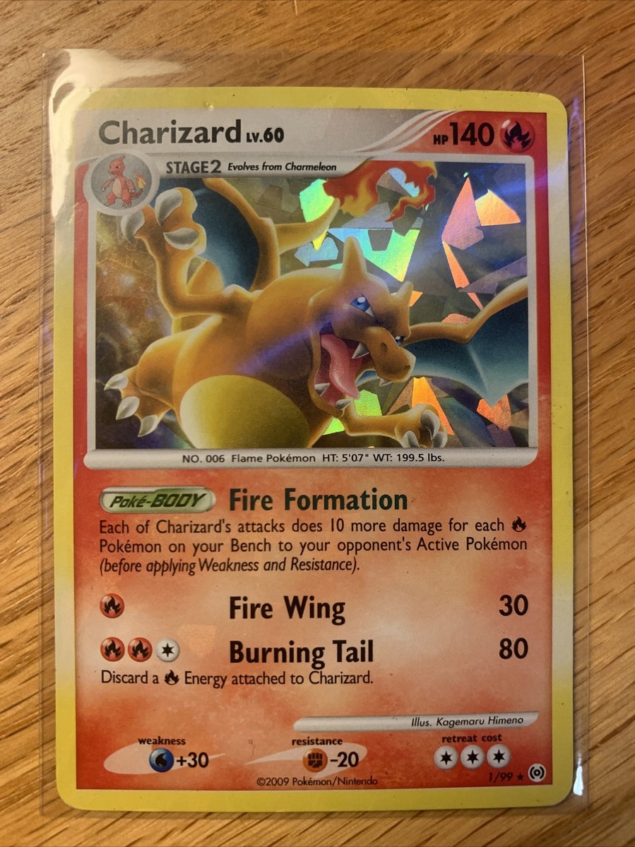 Charizard lV.60 1/99 Cracked Ice Holo - Arceus (Rare pokemon card
