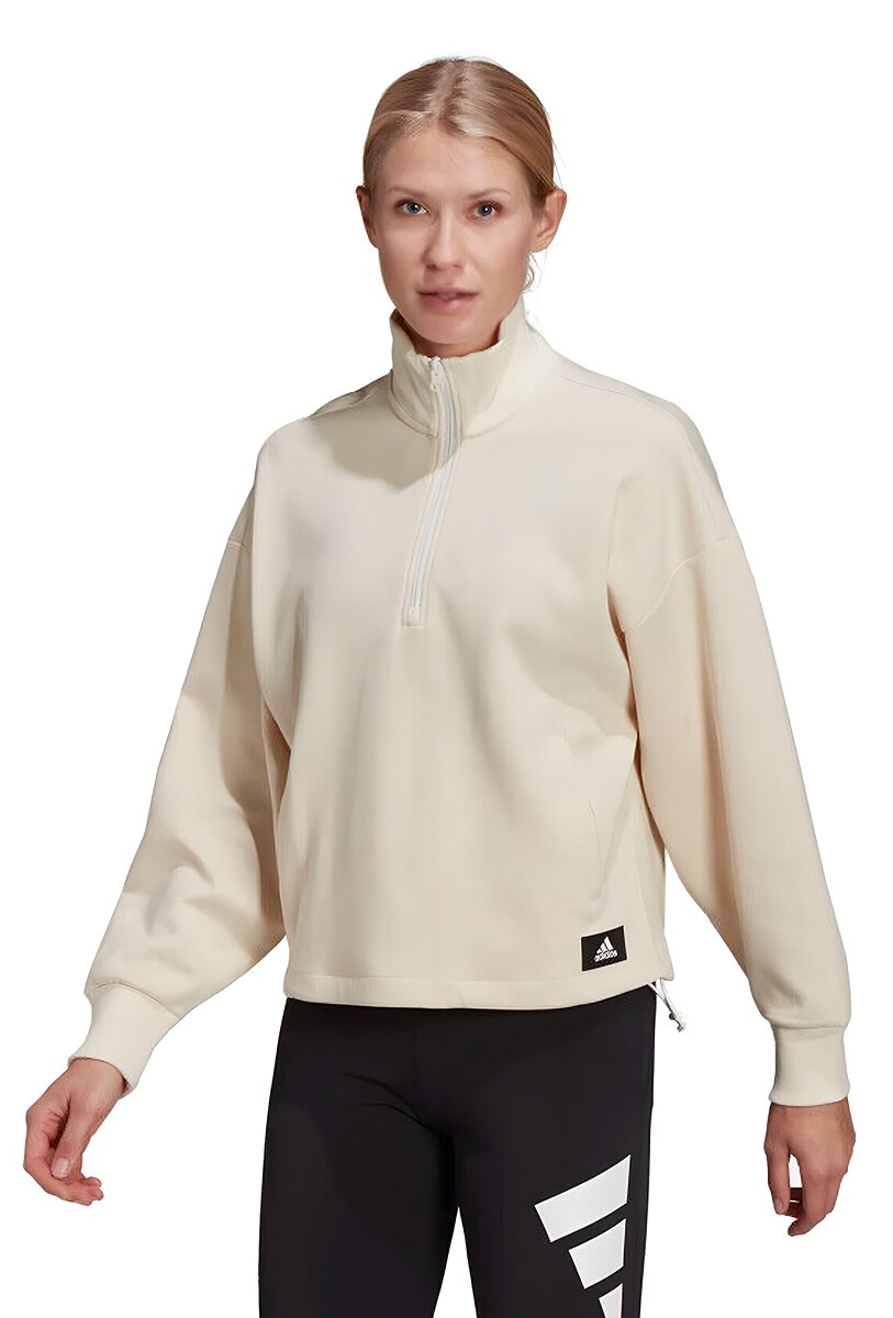Женская спортивная одежда Adidas Future Icons, толстовка с застежкой-молнией Quater, неокрашенная