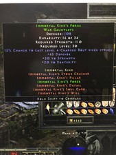  DIABLO 2:RESURRECTED✅ Immortal King's Forge, set war gauntlets ✅PC SC