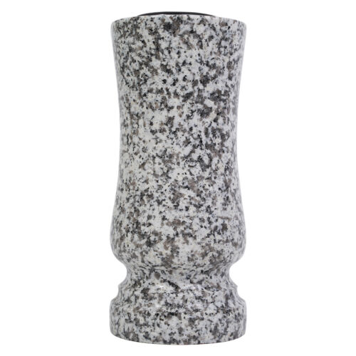 Grab-Vase Granite Bianco Sardo Friedhof-Vase Fleurs Grab-Schmuck Fini à la Main - Photo 1/4