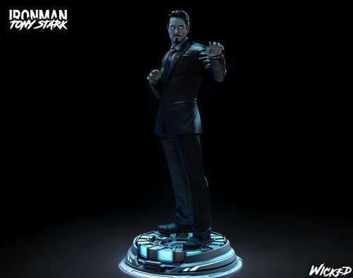Tony Stark Sculpture (300mm) /3D Printed/Unpainted/Unassembled/GK/B3Dserk - Picture 3 of 16