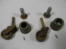 Vintage 1920's  Spinet Piano Casters W/ Brass Ferrules 1.25" Lot of 2 - 1 B3C