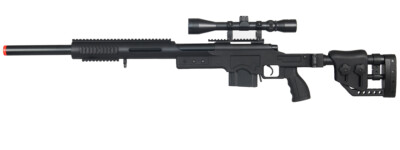 Well Mb4410Ba Bolt Action Rifle W/Scope (Color: Black) Airsoft Gun Rifles