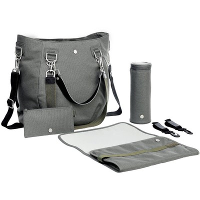 Lassig Green Label Mix 'n Match Diaper Bag with Accessories - Anthracite