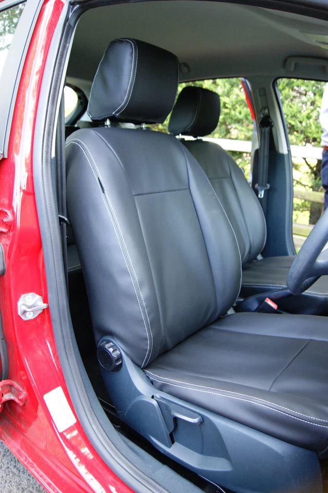FORD FIESTA EDGE BLACK LEATHERETTE CAR SEAT COVERS - High Quality - Imagem 2 de 4