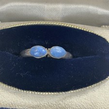 Vtg Sterling  blue stone possibly denim lapis ring sz 7