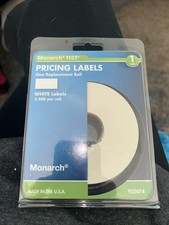 Monarch 1131 Pricing Labels One Roll White 2500/Roll Avery Model 925074