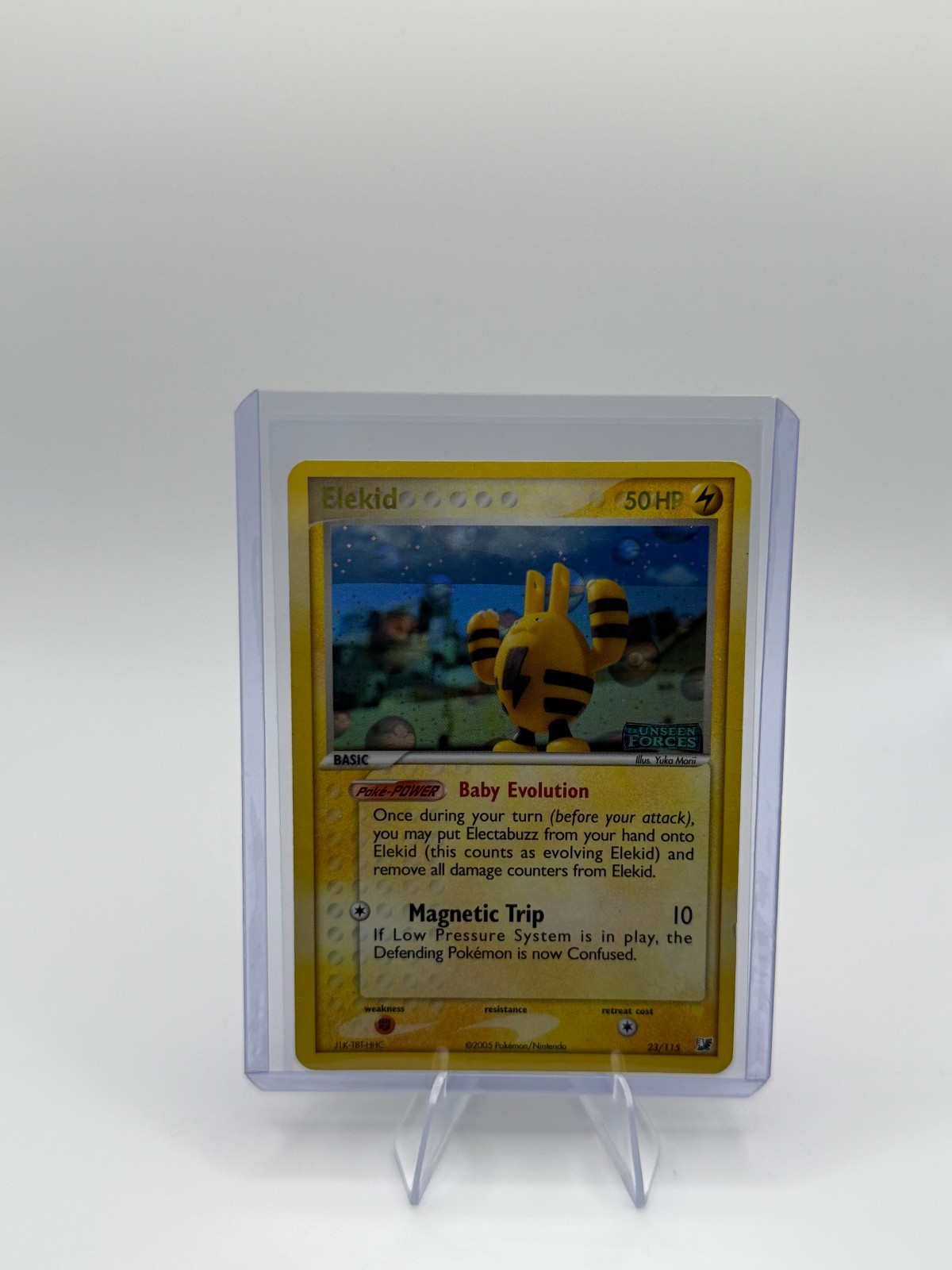 Pokemon Elekid 23/115 Reverse Holo STAMPED EX Unseen Forces Rare Vintage