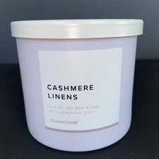 Goose Creek Candle CASHMERE LINEN 14.5 Oz Triple Wick Tumbler