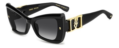 Dsquared2 Sonnenbrille D2 0170/S  807/9O Schwarz Grau Damen 