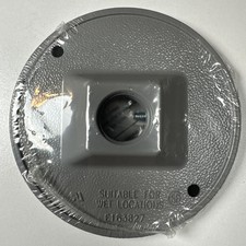 Sigma Electric 14381 Gray Outlet Box Cover, One Hole 1/2 in, All Weather